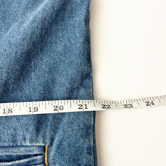 Vintage Jordache Chore Jacket Rigid Denim Blazer Medium Wash Women's Size L - Picture 9 of 13